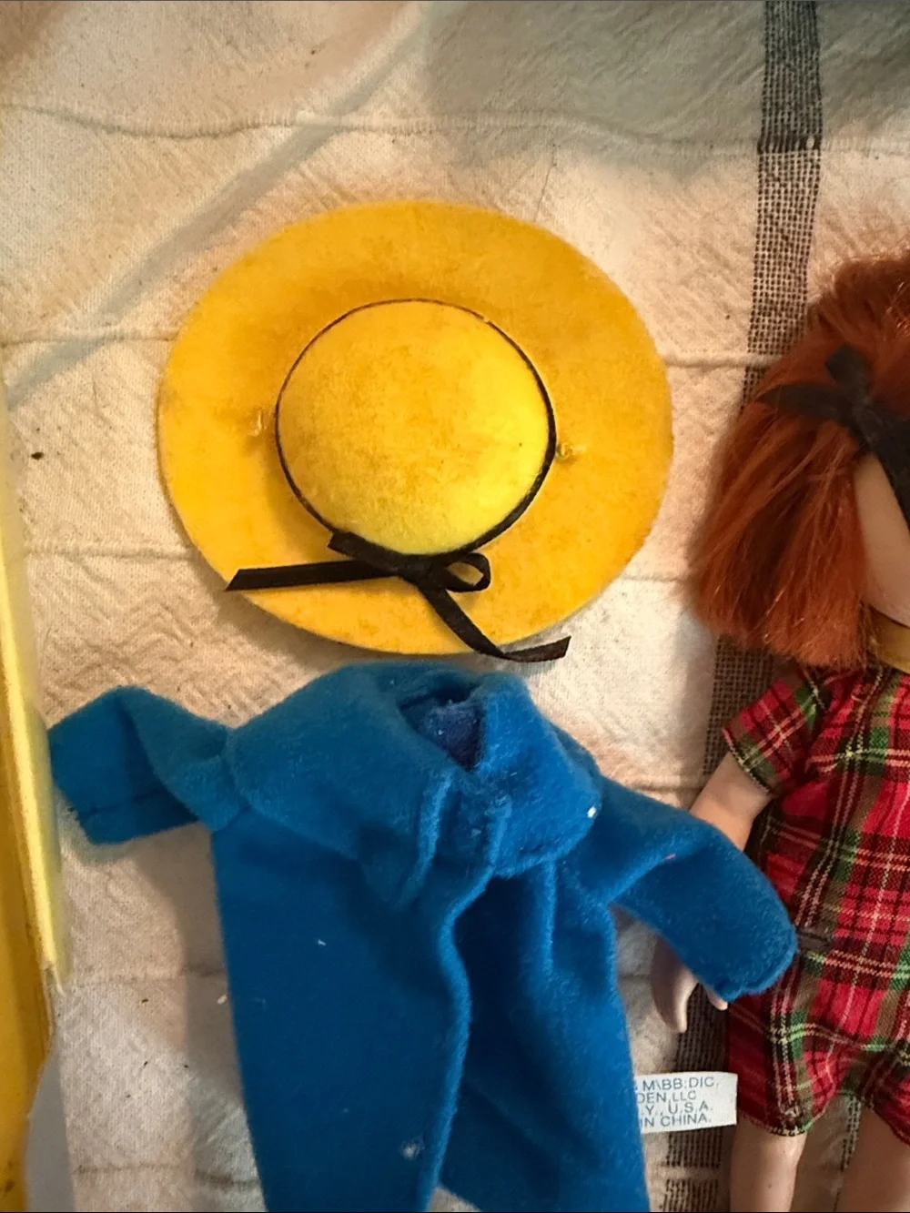Madeline Doll with Red Hair and Red Plaid Outfit- Vintage Toy